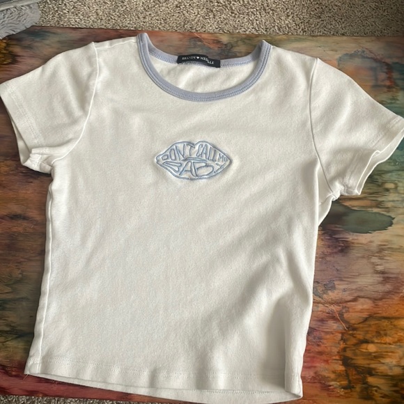 Brandy Melville Tops - dont call me baby cropped brandy tee